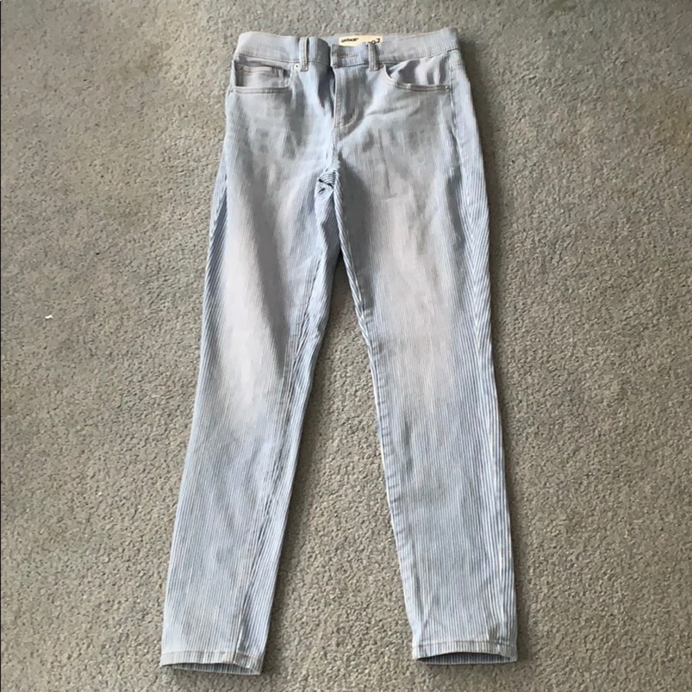 garage pinstriped jeans